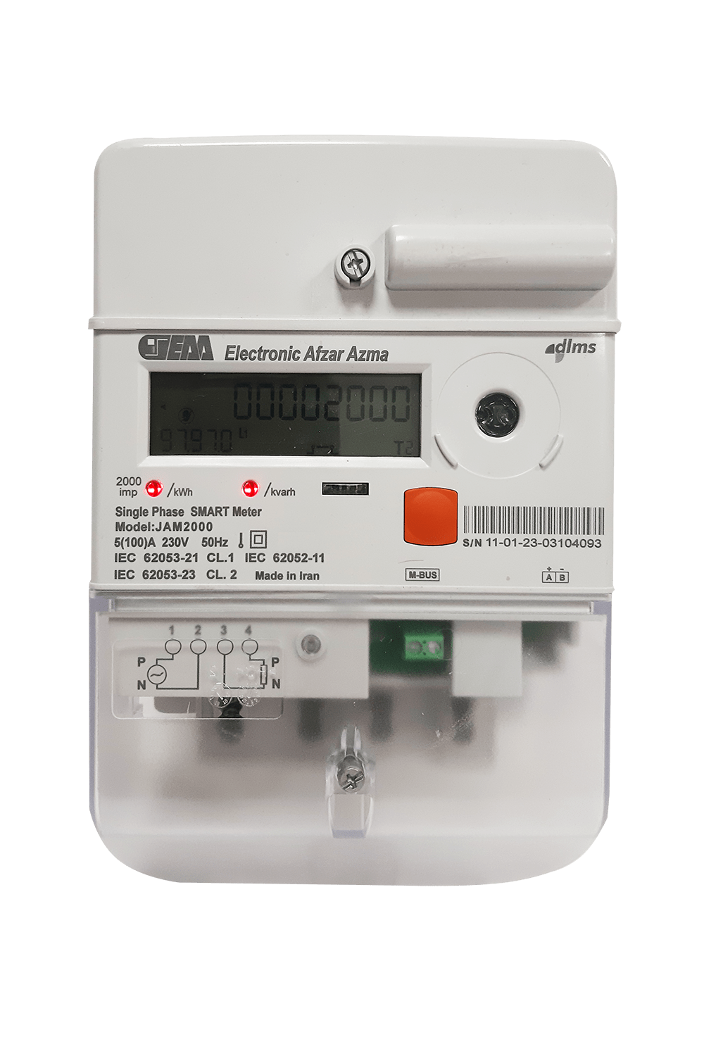 JAM2000 Single Phase Multi Tariff Smart Meter